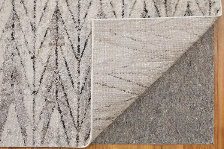 10' X 14' Ivory and Brown Geometric Power Loom Area Rug