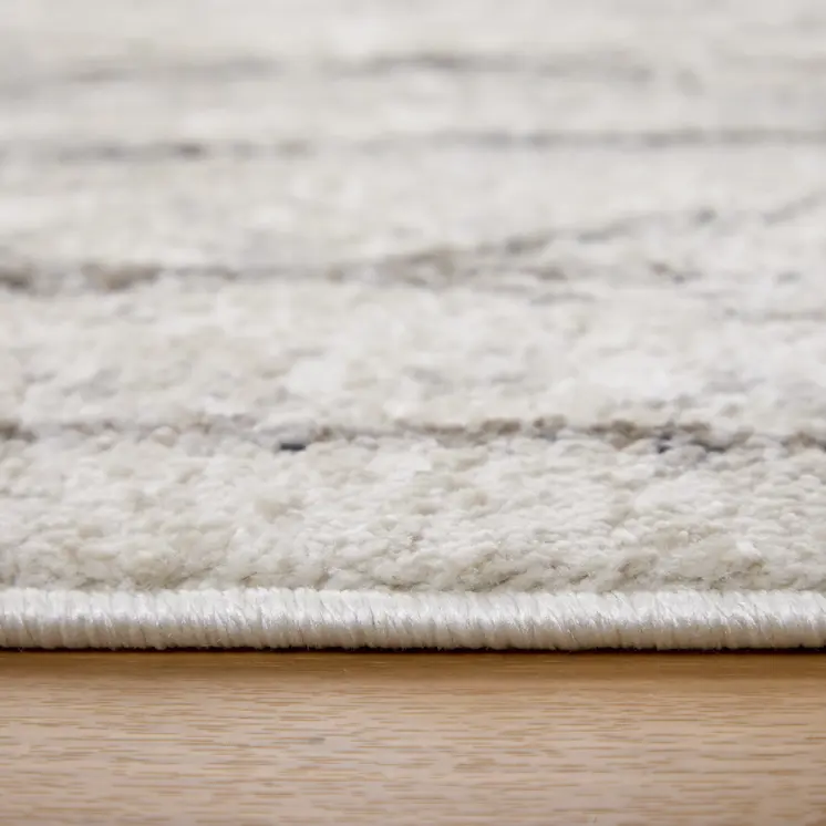 2' X 3' Ivory and Brown Geometric Power Loom Area Rug