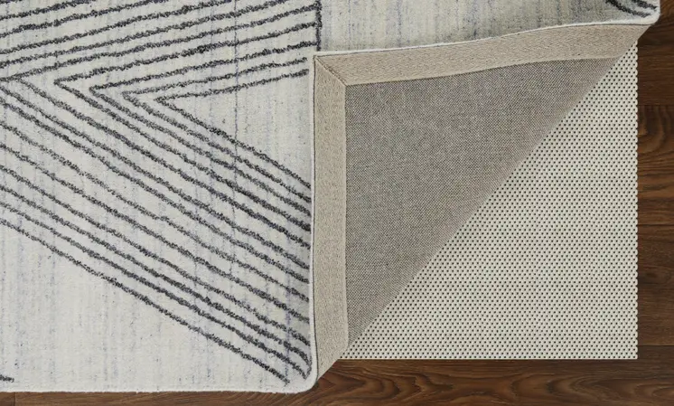 10' X 14' Black and Ivory Abstract Hand Woven Area Rug