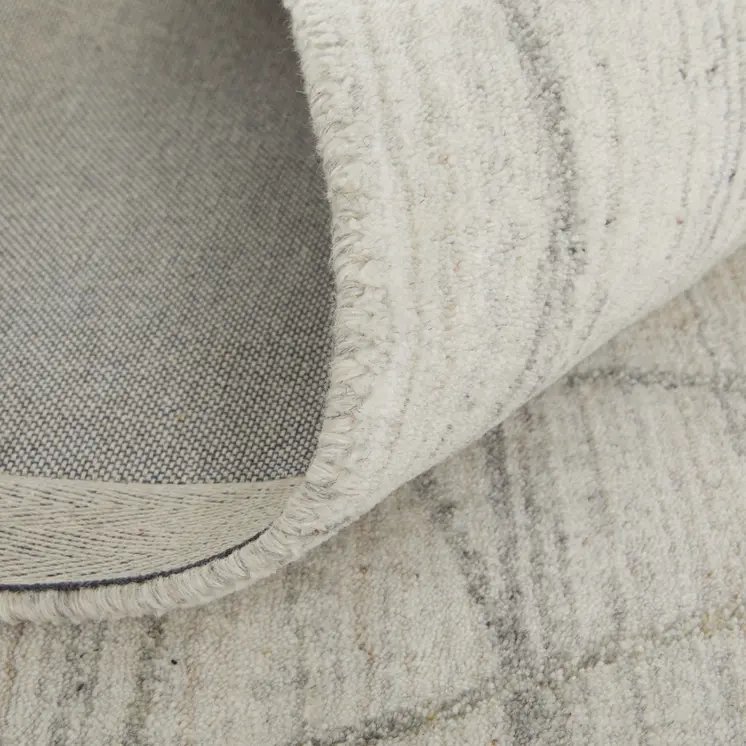 9' X 12' Gray and Ivory Abstract Hand Woven Area Rug
