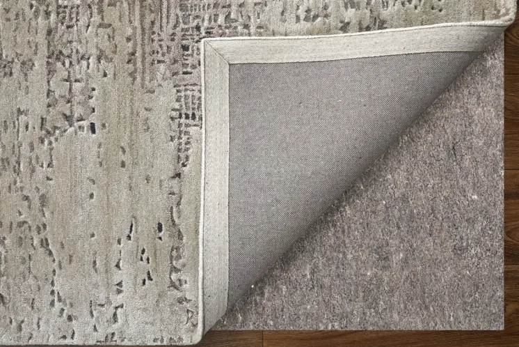 2' X 3' Brown Black and Tan Abstract Hand Tufted Area Rug