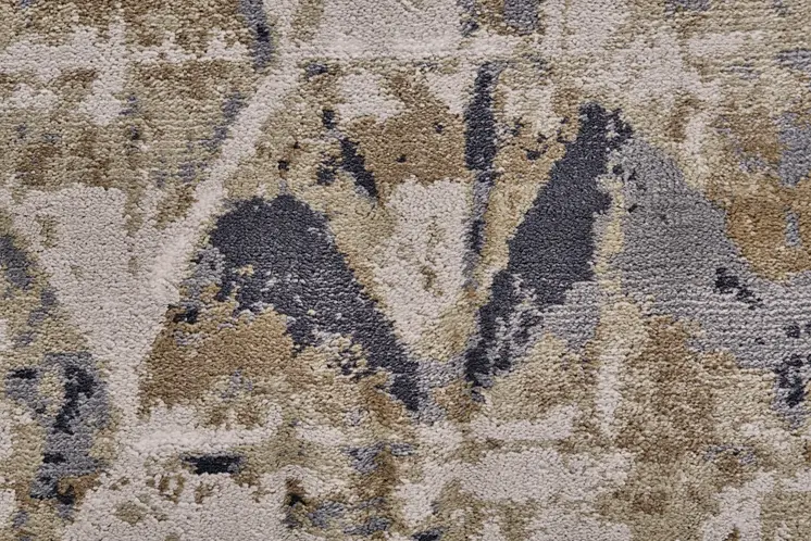 2' X 3' Gray Geometric Distressed Area Rug