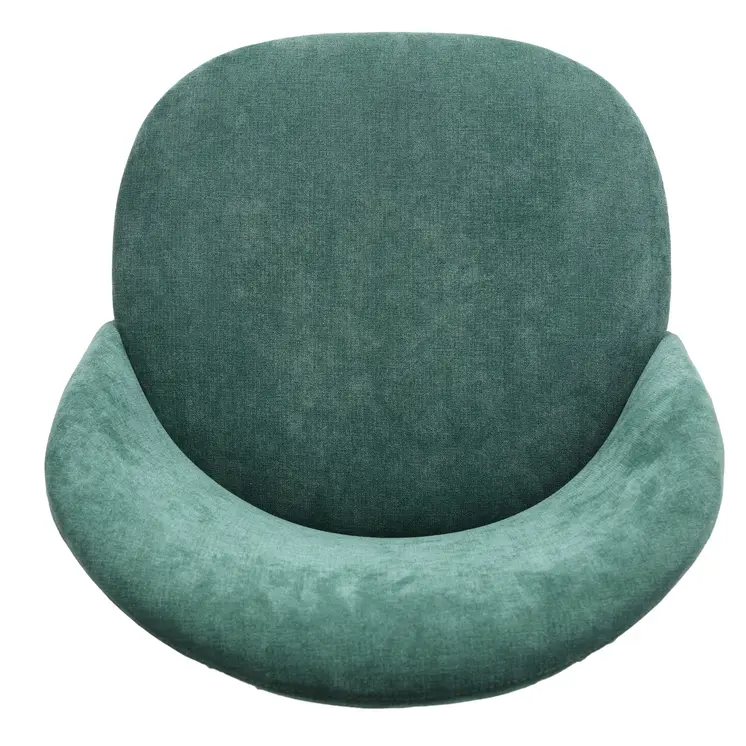 Set of Two Green and Black Upholstered Fabric Dining Side Chairs