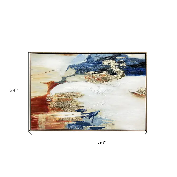 Sienna Twilight Gold Floater Frame Wall Art