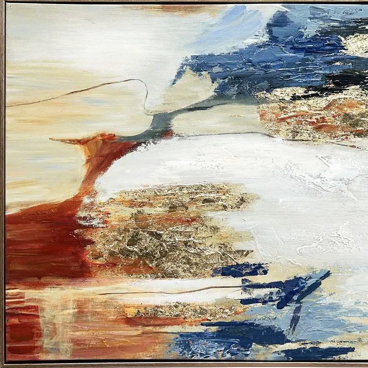 Sienna Twilight Gold Floater Frame Wall Art