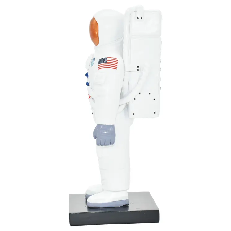 6" White Resin USA Astronaut Tabletop Sculpture