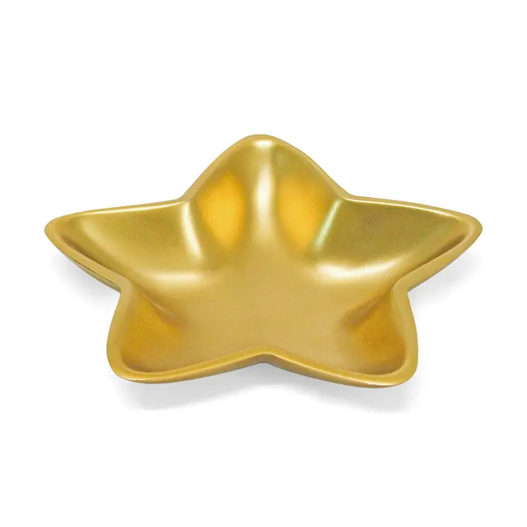 6" Gold Aluminum Handmade Star Trinket Tray