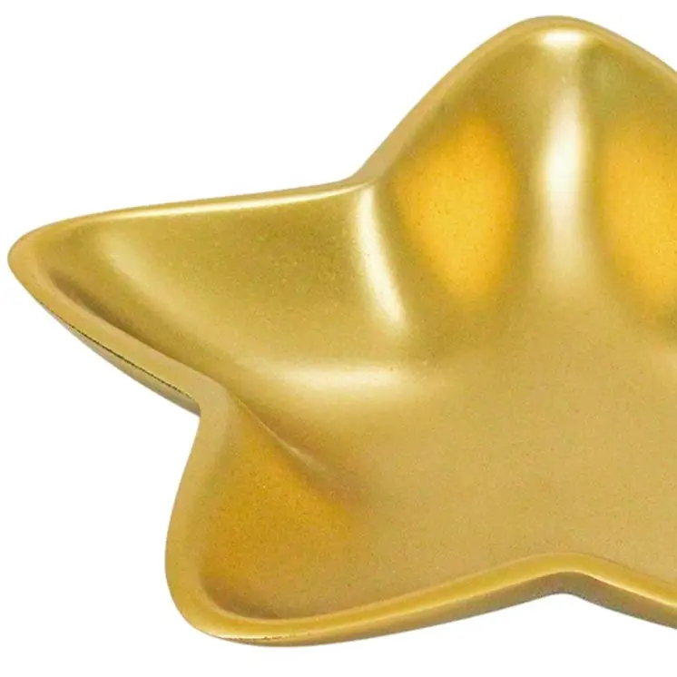 6" Gold Aluminum Handmade Star Trinket Tray