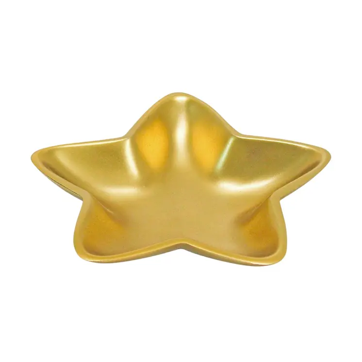 6" Gold Aluminum Handmade Star Trinket Tray