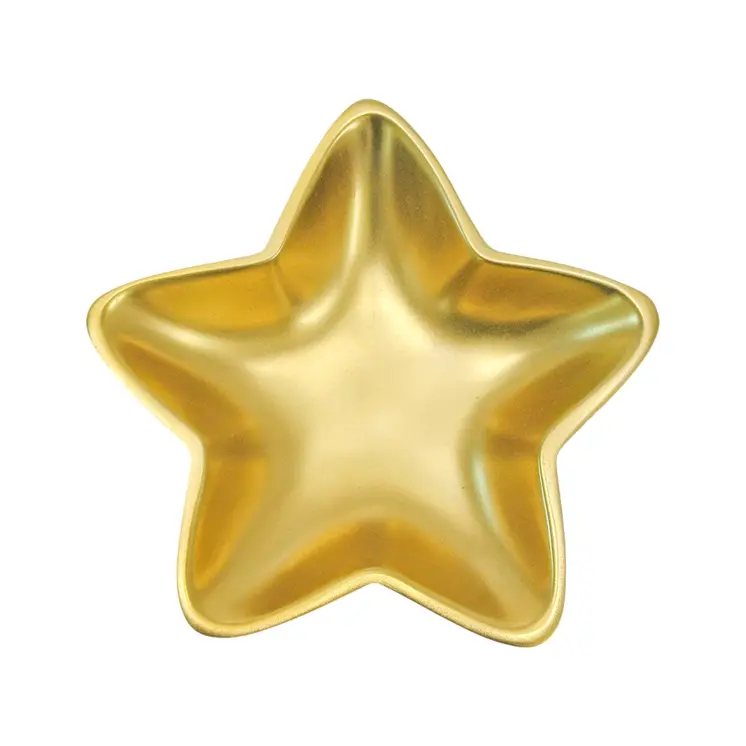 6" Gold Aluminum Handmade Star Trinket Tray