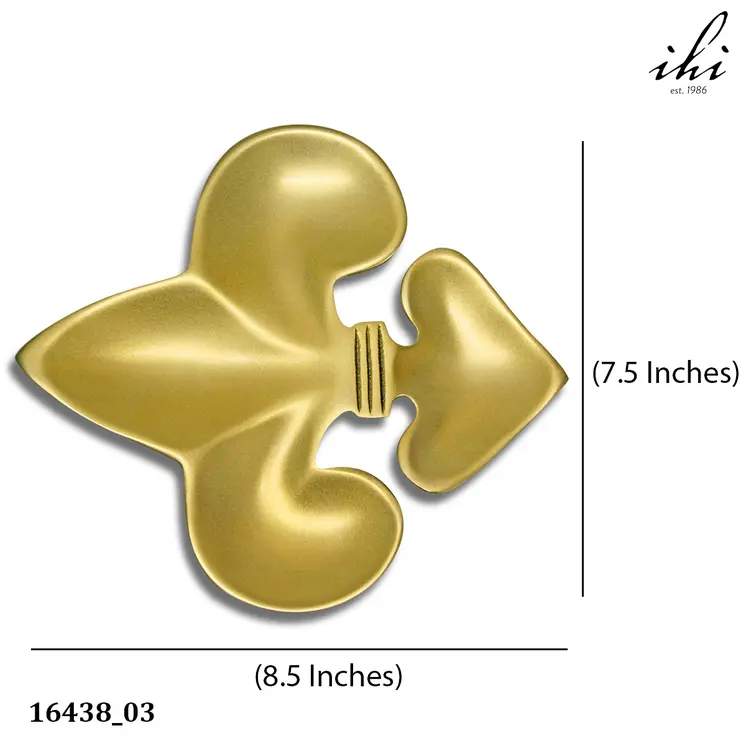 6" Gold Aluminum Handmade Fleur de Lis Trinket Tray