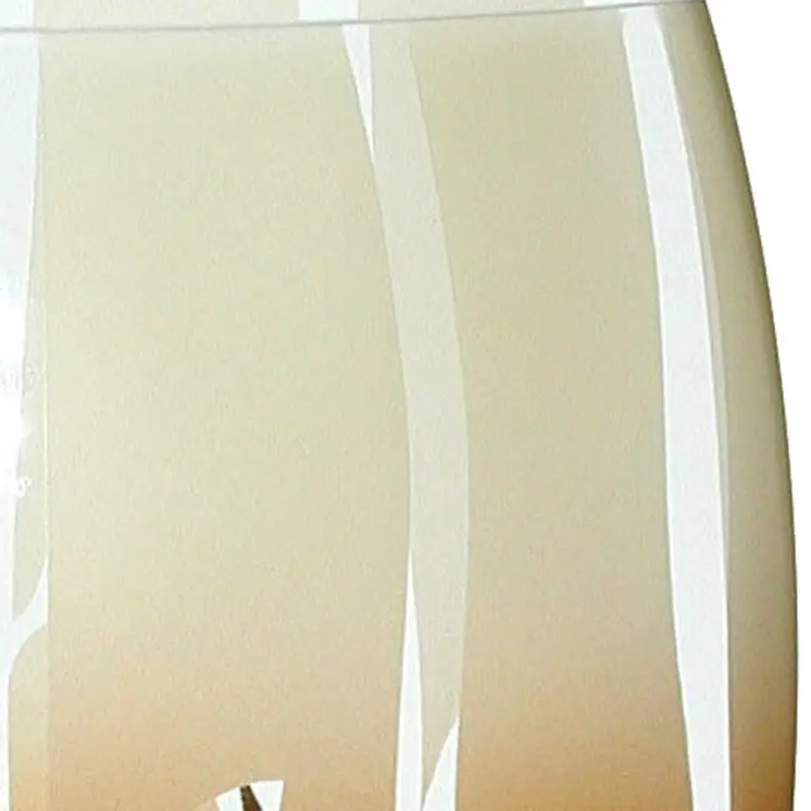 13" Brown Leaf Oval Lead Free Crystal Table Vase