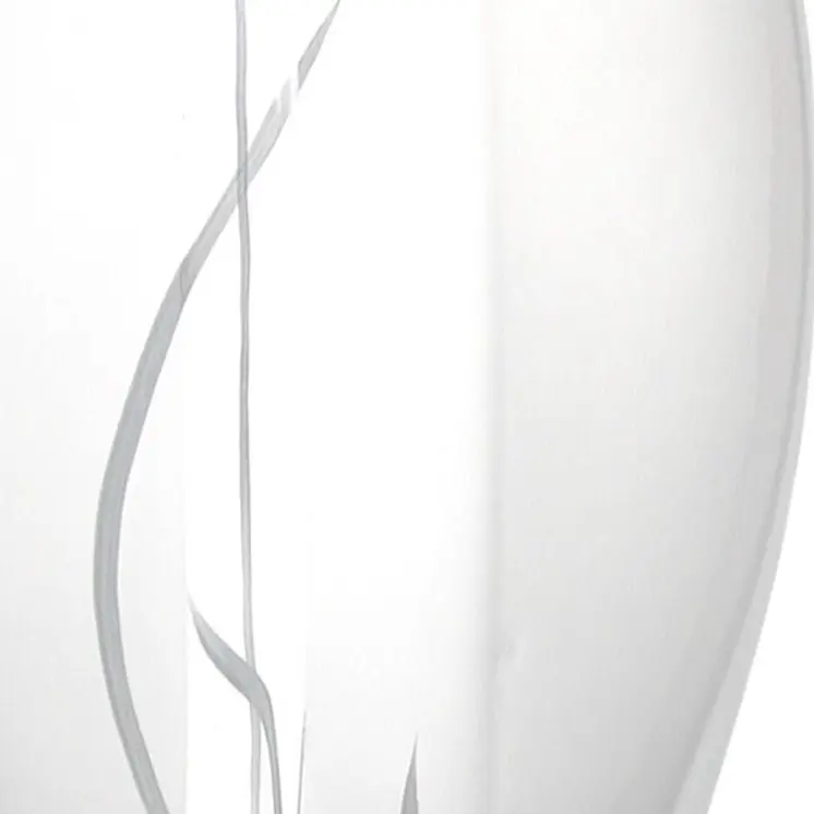 11" Clear And White Abstract Lead Free Crystal Table Vase