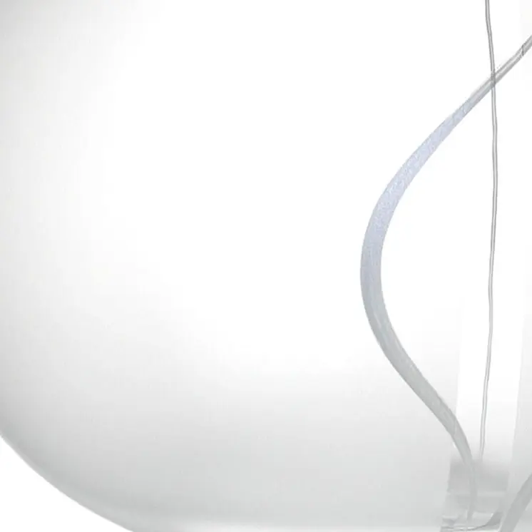 10" White Round Lead Free Frosted Crystal Table Vase
