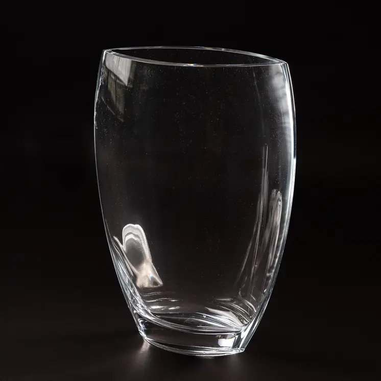 13" Clear Lead Free Crystal Table Vase