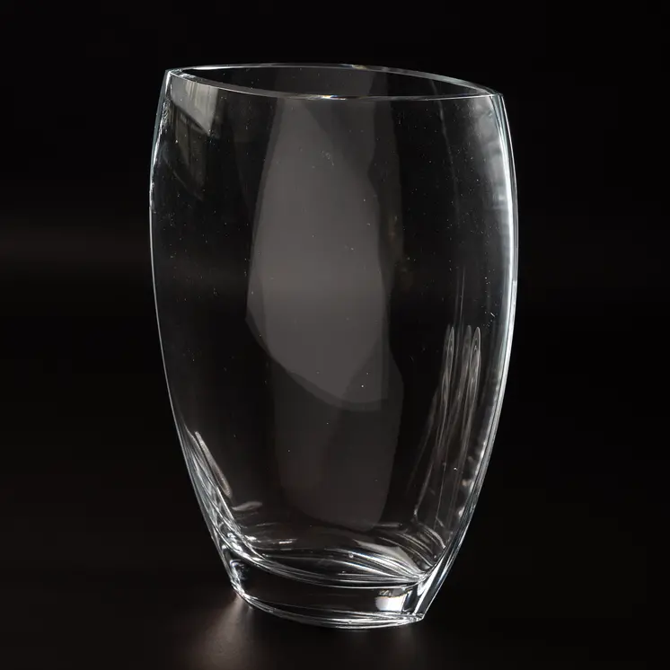 13" Clear Lead Free Crystal Table Vase