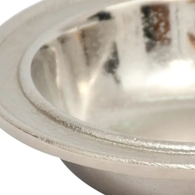 5" Silver Aluminum Round Candy or Nut Bowl