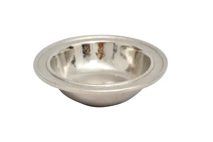 5" Silver Aluminum Round Candy or Nut Bowl