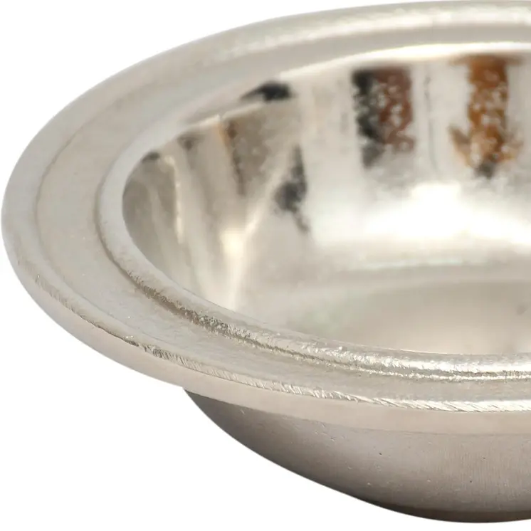 5" Silver Aluminum Round Candy or Nut Bowl