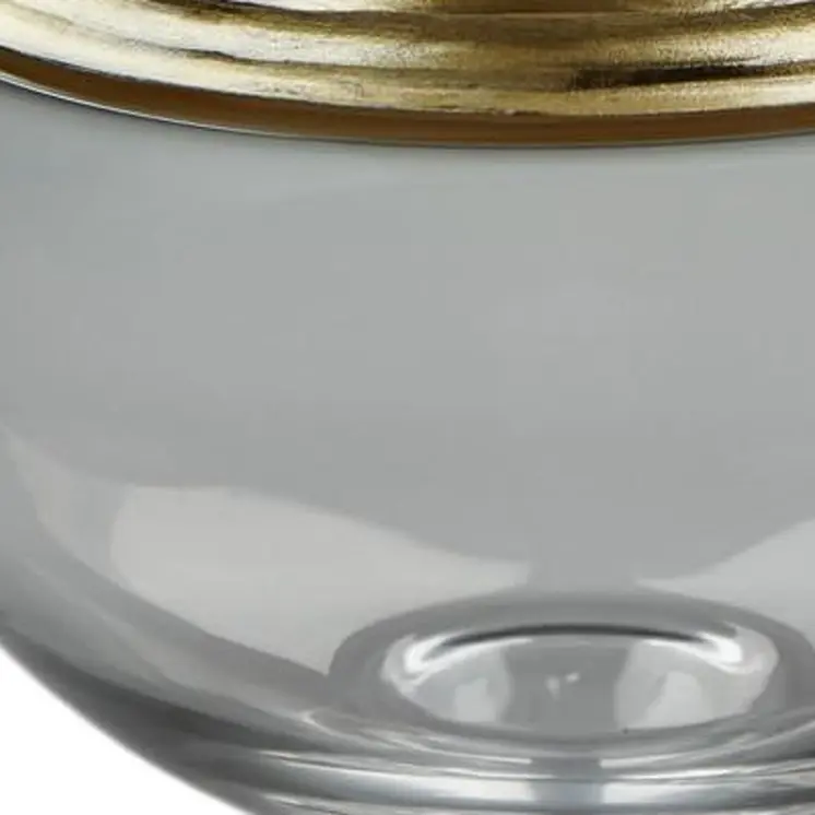 10" Clear And Gold Lead Free Crystal Table Vase