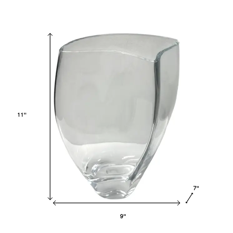 11" Clear Lead Free Crystal Table Vase