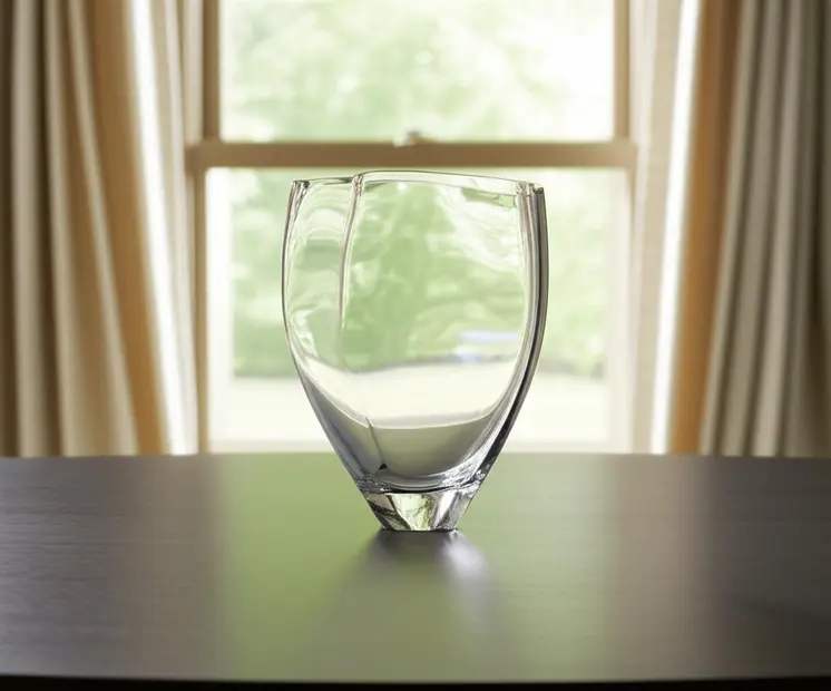 11" Clear Lead Free Crystal Table Vase