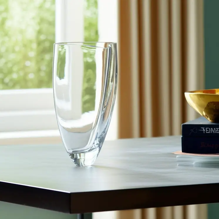12" Clear Lead Free Crystal Table Vase