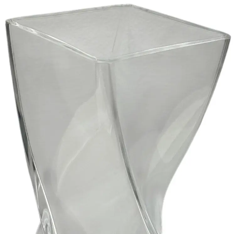 9" Clear Lead Free Crystal Twisted Helix Table Vase