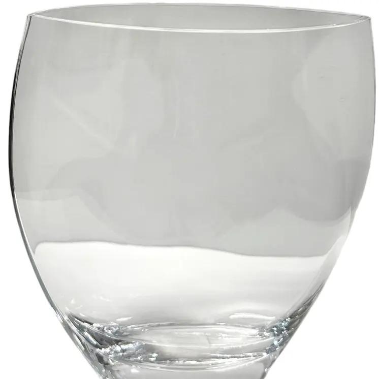 10" Clear Oval Lead Free Crystal Table Vase