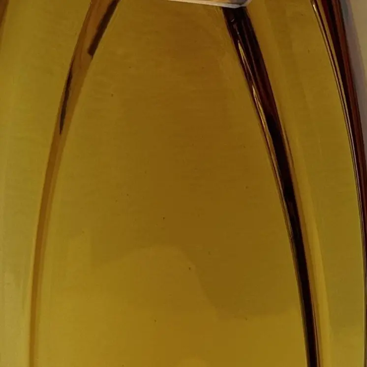 11" Amber Lead Free Crystal Table Vase