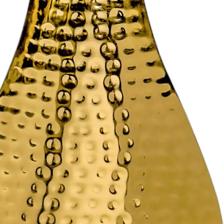 17" Gold Hammered Stainless Steel Table Vase