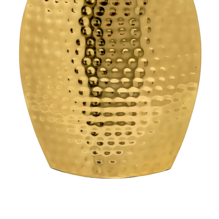 17" Gold Hammered Stainless Steel Table Vase
