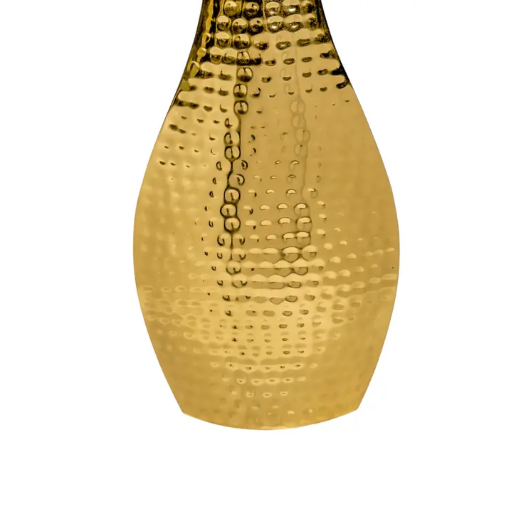 17" Gold Hammered Stainless Steel Table Vase