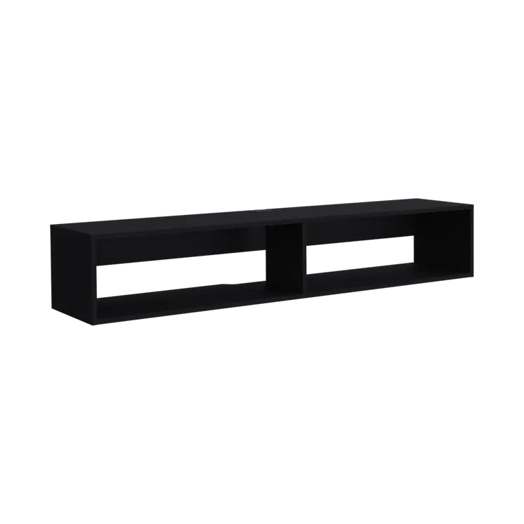 59" Black Floating Mount TV Stand