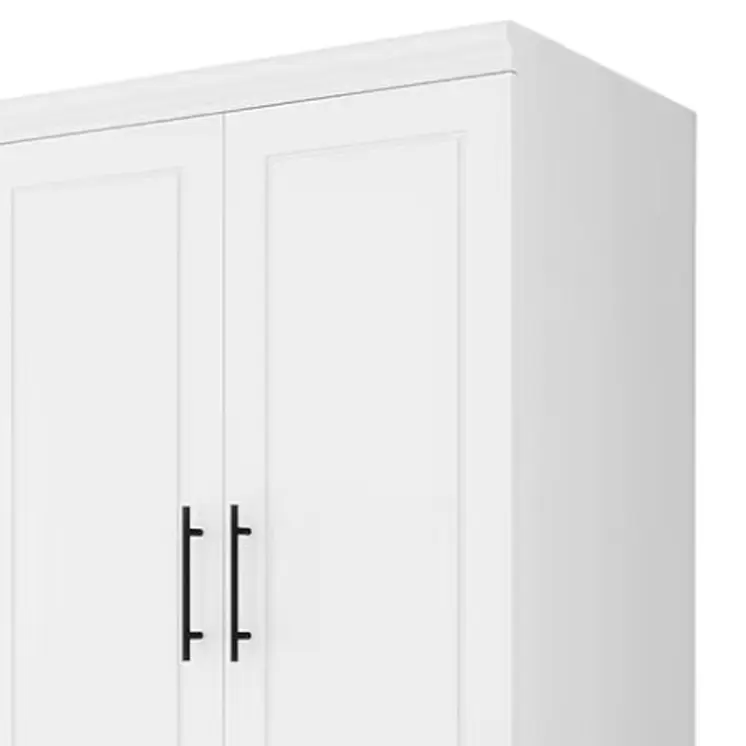 71" White Four Door Combo Dresser