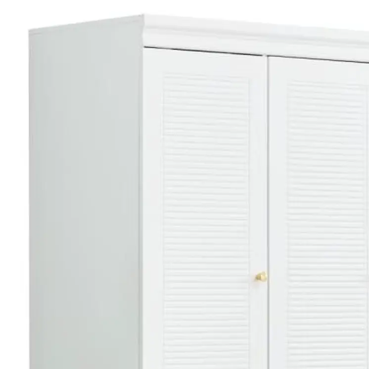 74" White Five Door Two Drawer Combo Dresser