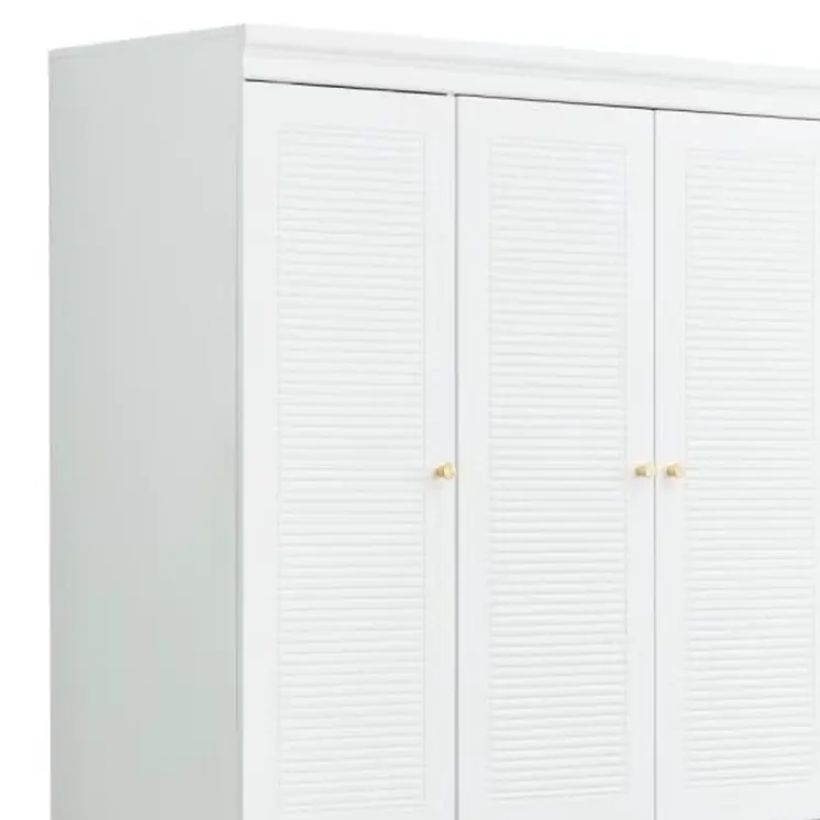 74" White Five Door Two Drawer Combo Dresser