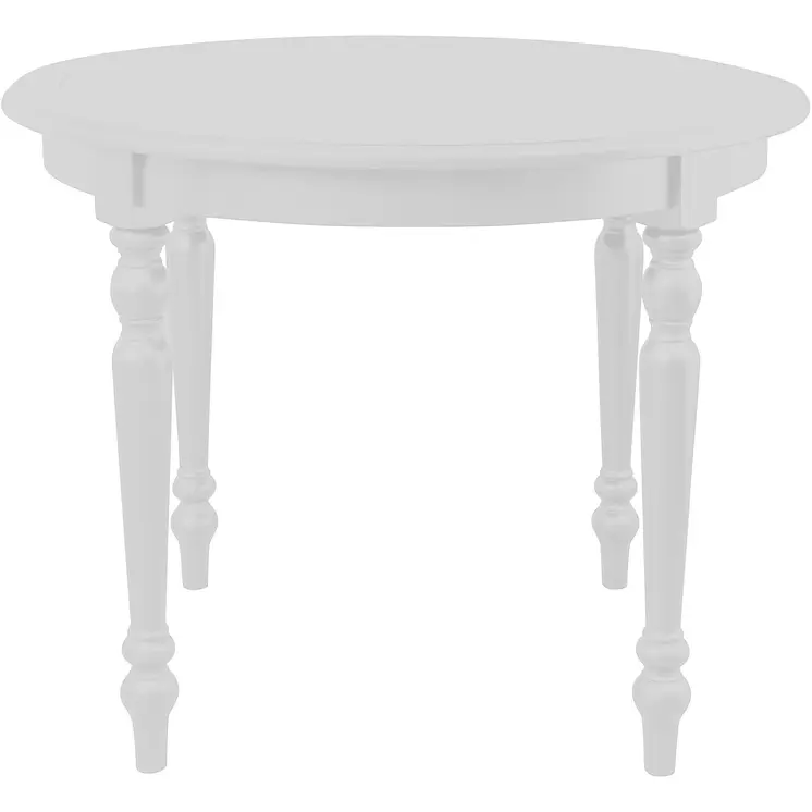 39" White Solid Wood Round Top Dining Table
