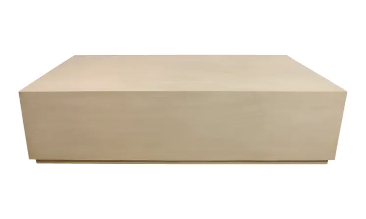 66" Natural Solid Wood Distressed Coffee Table
