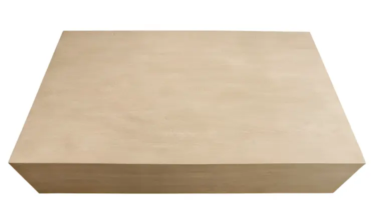 66" Natural Solid Wood Distressed Coffee Table