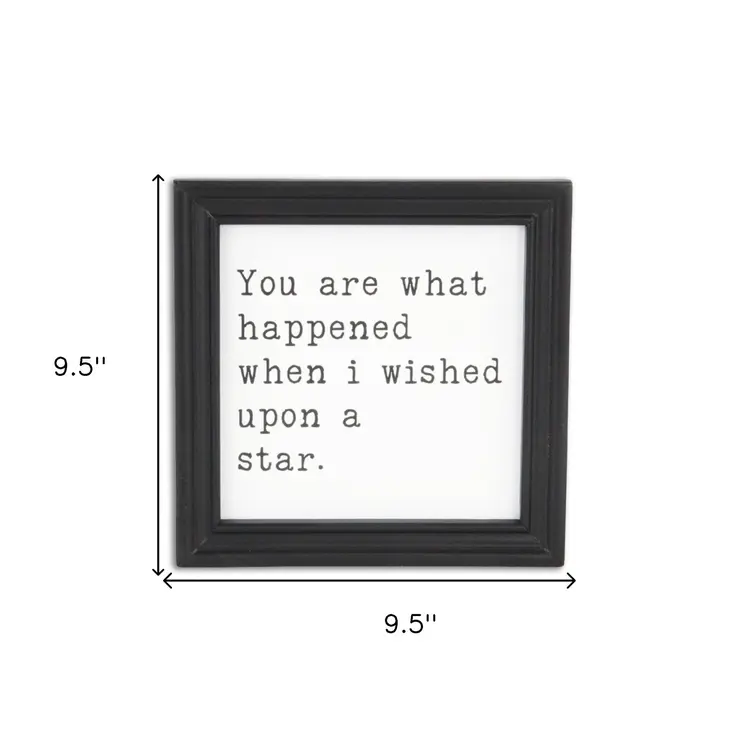 When I wished Upon A Star Black Framed Print Wall Art