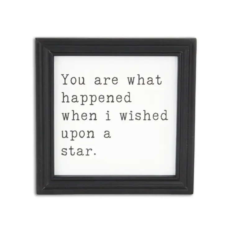When I wished Upon A Star Black Framed Print Wall Art