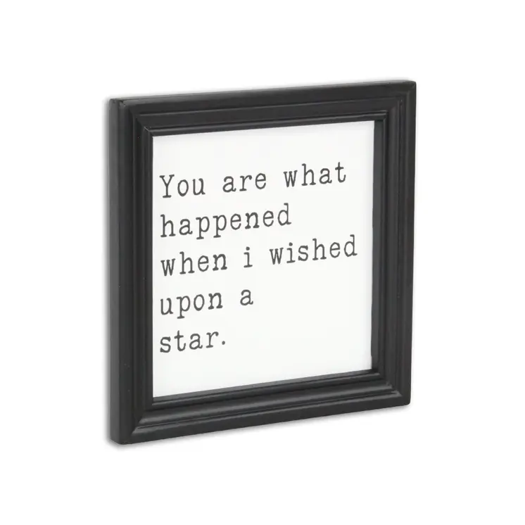 When I wished Upon A Star Black Framed Print Wall Art