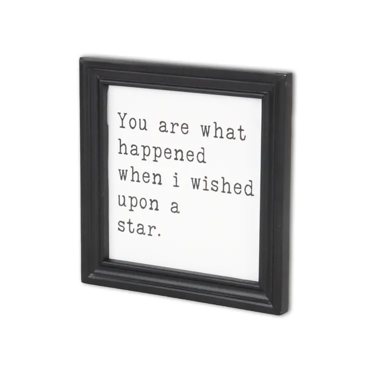 When I wished Upon A Star Black Framed Print Wall Art