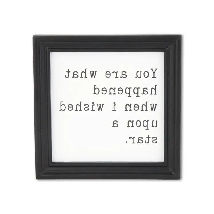 When I wished Upon A Star Black Framed Print Wall Art