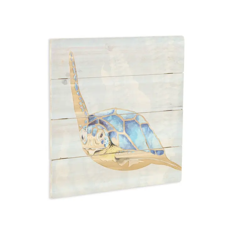 Sea Turtle Wooden Plank Unframed Wall Art