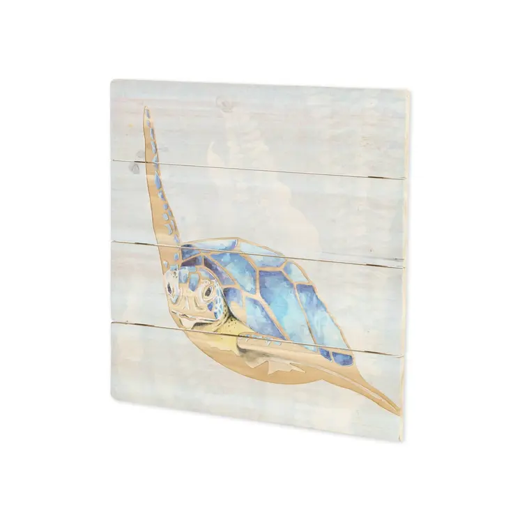 Sea Turtle Wooden Plank Unframed Wall Art
