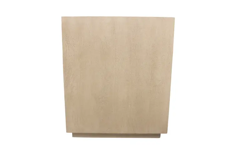 24" Natural Solid Wood Ribbed Texture Three Drawer Nightstand
