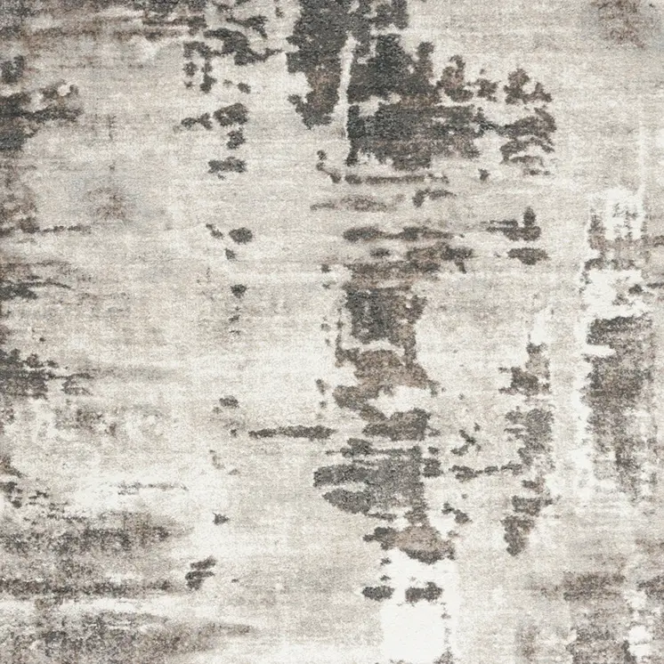 5' X 7' Tan Abstract Power Loom Area Rug