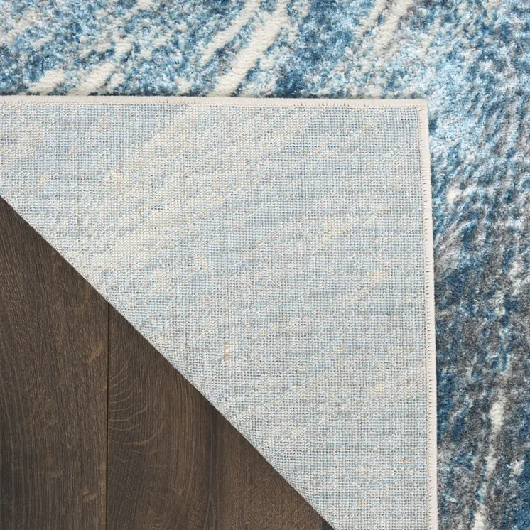 4' X 6' Blue Abstract Area Rug